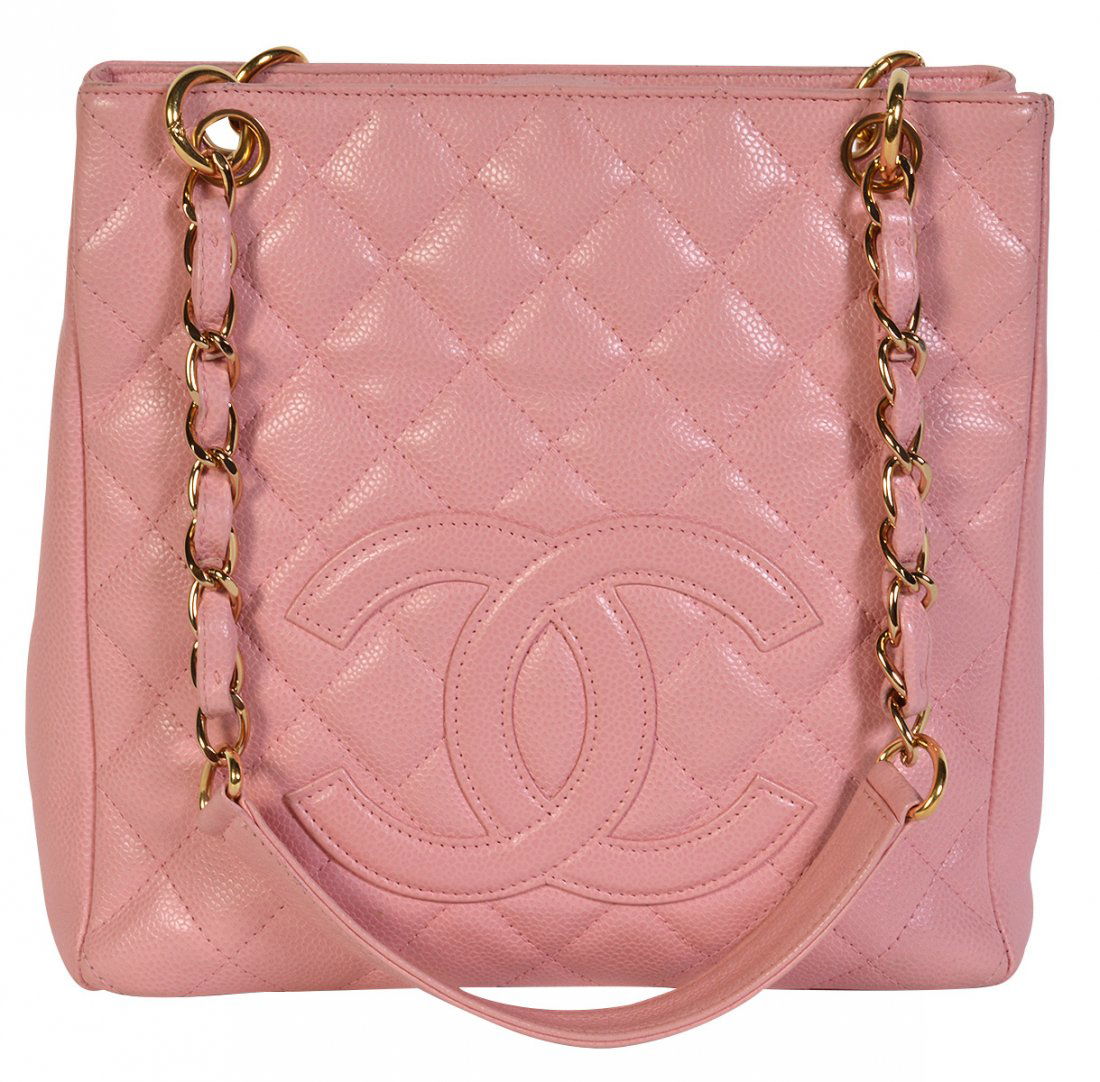 CHANEL 'Petite Shopper' Pink Caviar Leather Bag (1 of 16)