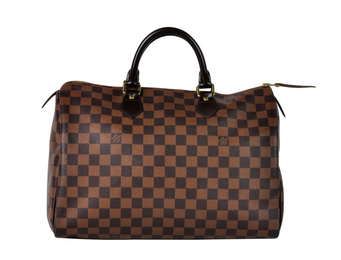 'Speedy 35' Louis Vuitton Damier Ebene Bag (1 of 10)