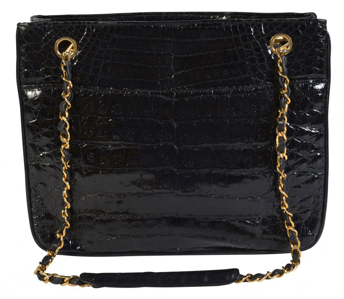 Vintage Crocodile Skin CHANEL Shoulder Bag (1 of 10)