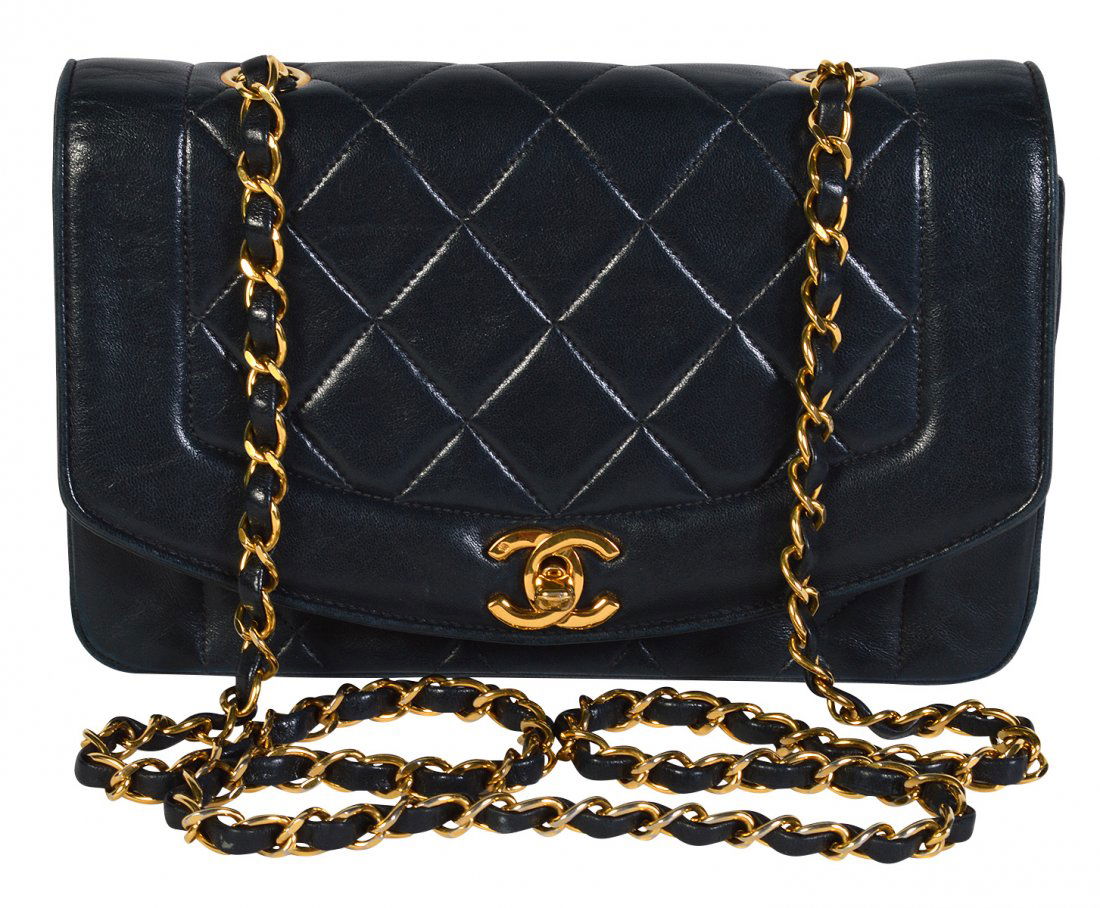 Black Quilted Lambskin CHANEL Leather Shoulder Bag (1 of 13)