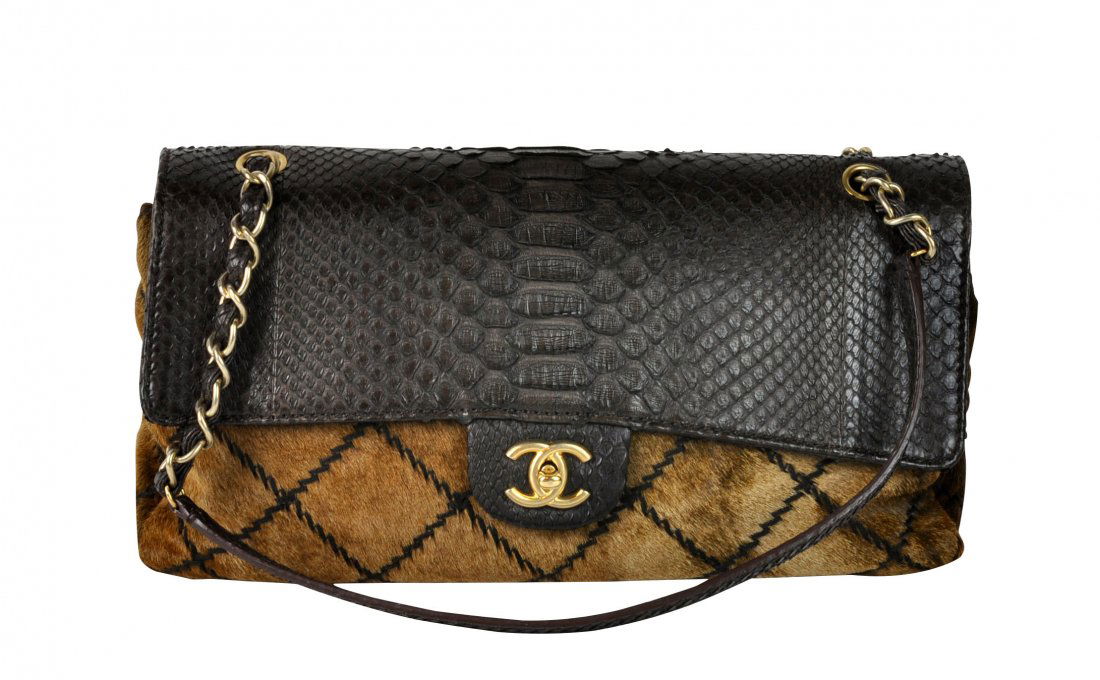 Python and Pony Hair CHANEL Flap Bag (1 of 10)