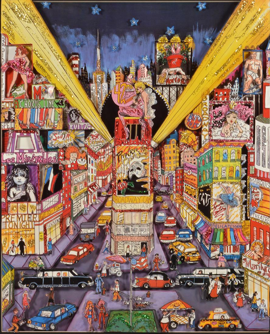 Large Charles Fazzino 'On Broadway' 3-D Poster (1 of 7)