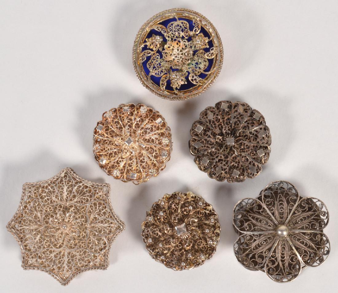 6 Rare Filigree Pomander / Vinaigrette Boxes (1 of 9)