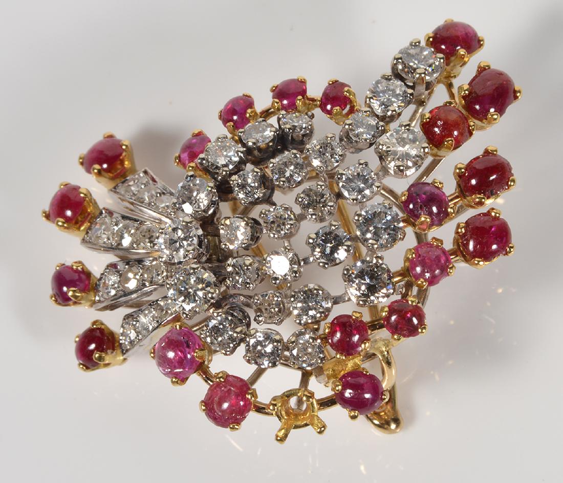 Diamond, Cabochon Ruby & 14kt Gold Enhancer (1 of 6)