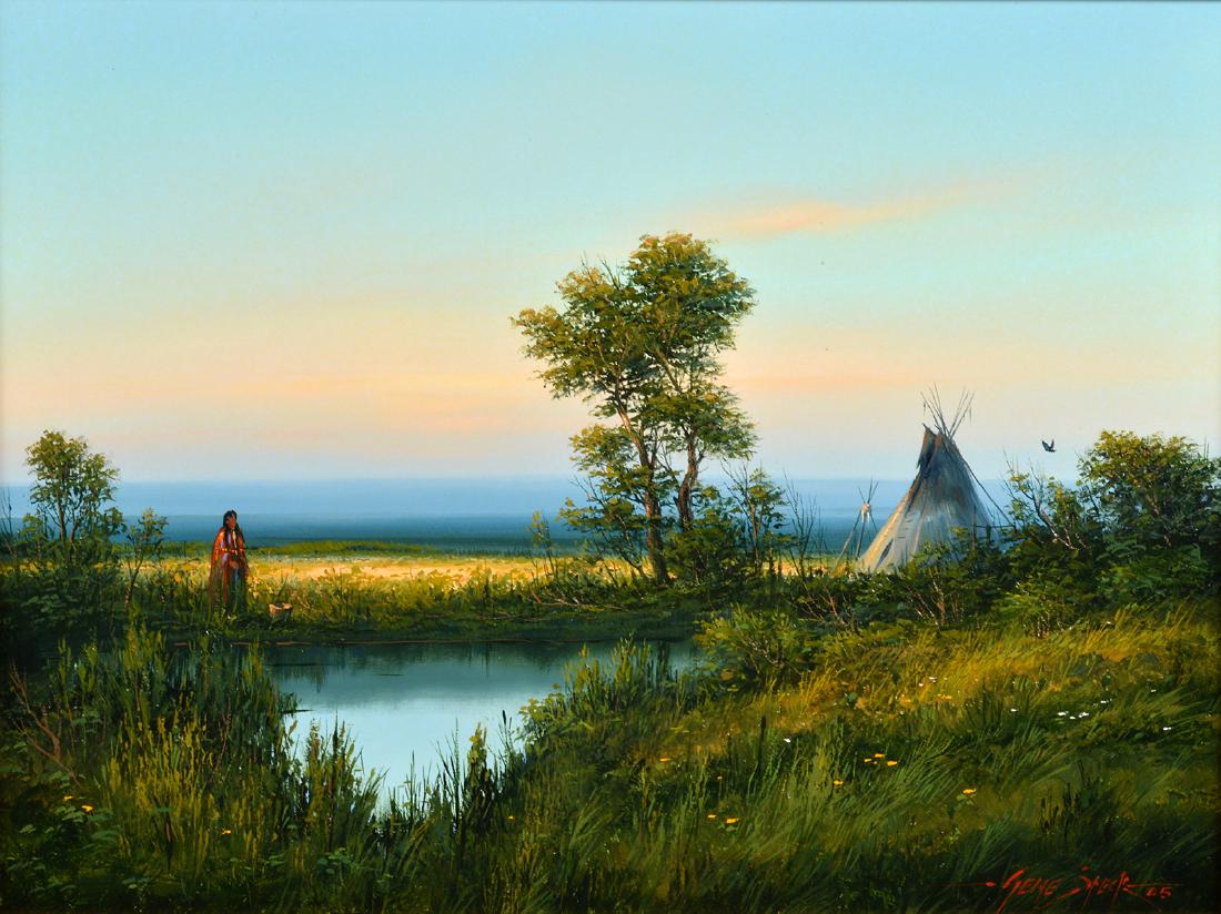Gene Speck 'A Spring Day' Oil Painting (1 of 9)