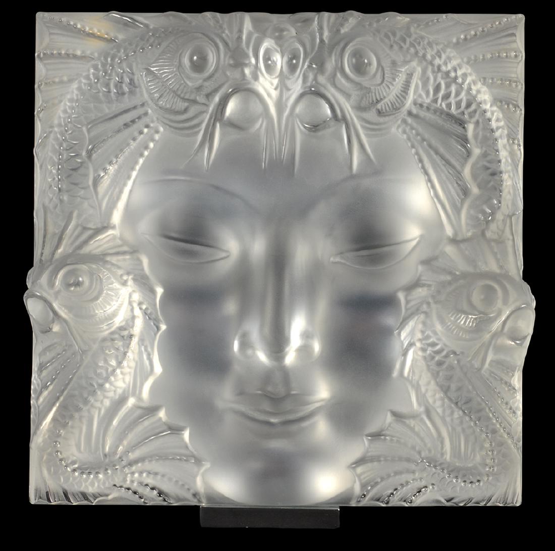 Lalique France 'Masque de Femme' Crystal Plaque (1 of 7)