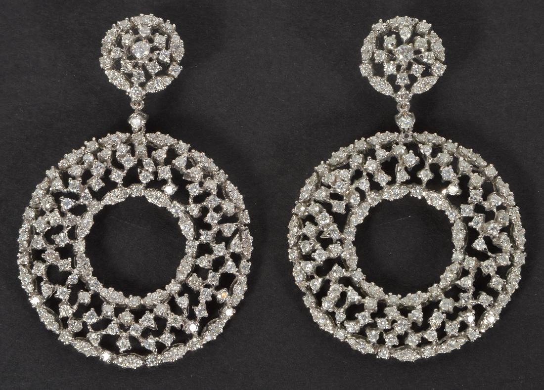 Impressive 8 Ct Diamond & 18Kt Gold Earrings (1 of 7)