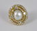 Pearl & Diamond Ring in 18kt Yellow Gold