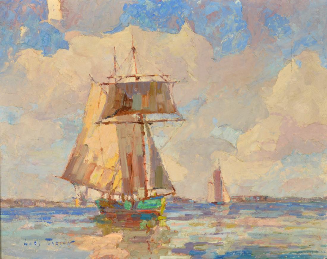 Lars Thorsen 'Top Sail Schooner' Oil Painting (1 of 7)
