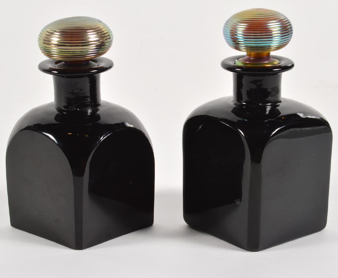 2 Steuben Mirror Black Glass Perfume Bottles (1 of 12)