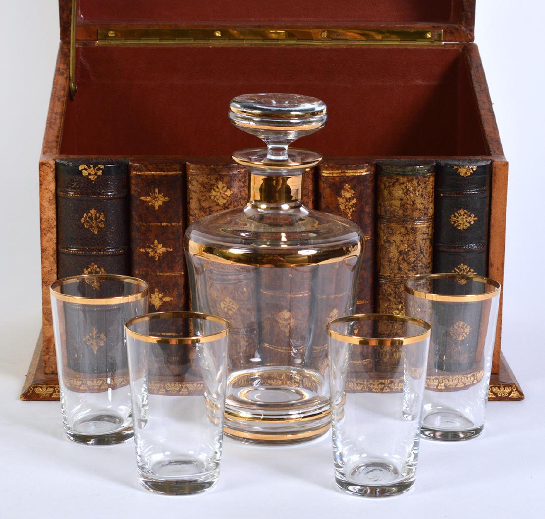 Leather Book Bar with Decanter Set (1 of 8)