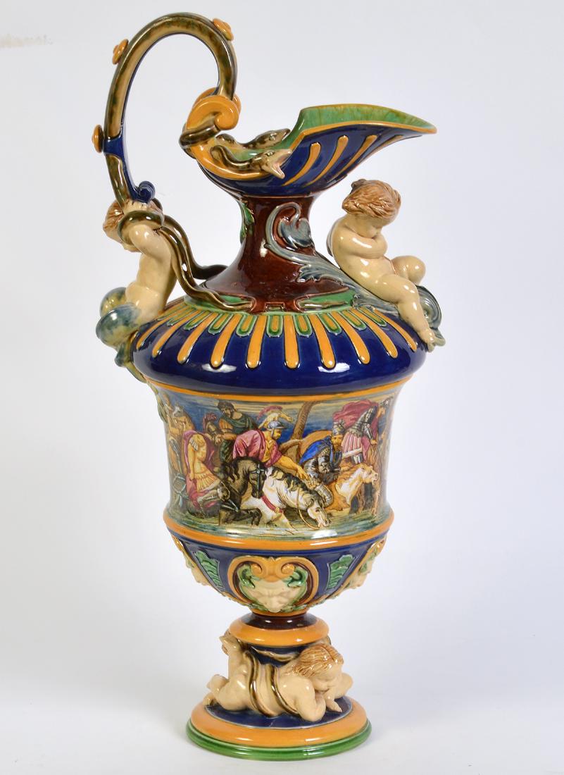 Large Hand Painted Majolica Pitcher (1 of 19)