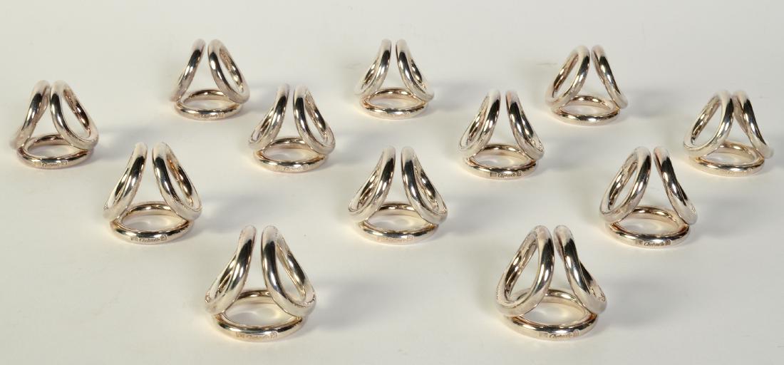 12 Christofle Silverplate 'Vertigo' Menu Holders (1 of 6)