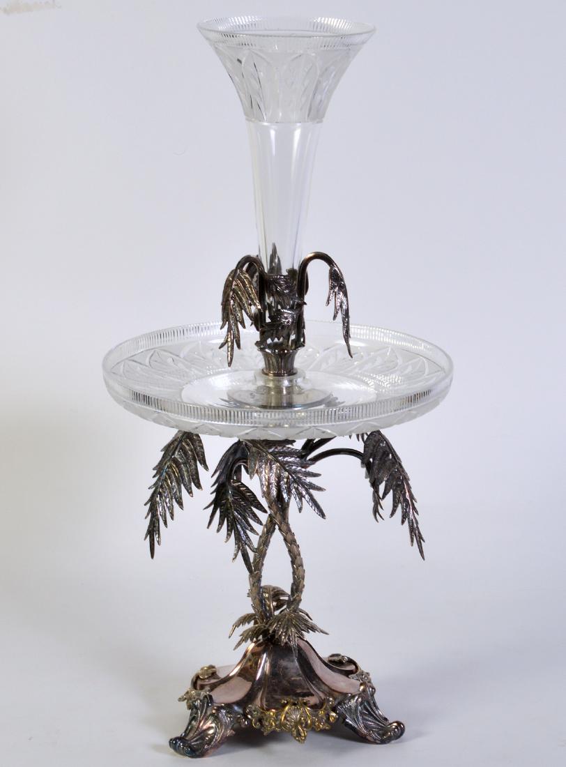 Palm Tree Silverplate Centerpiece Vase (1 of 12)