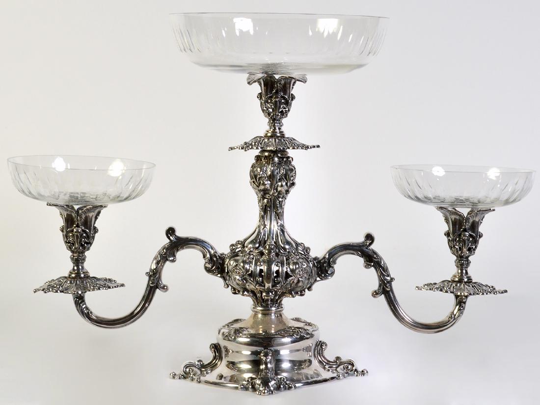 Silverplate Epergne W/2 Arms & Center Bowl (1 of 7)