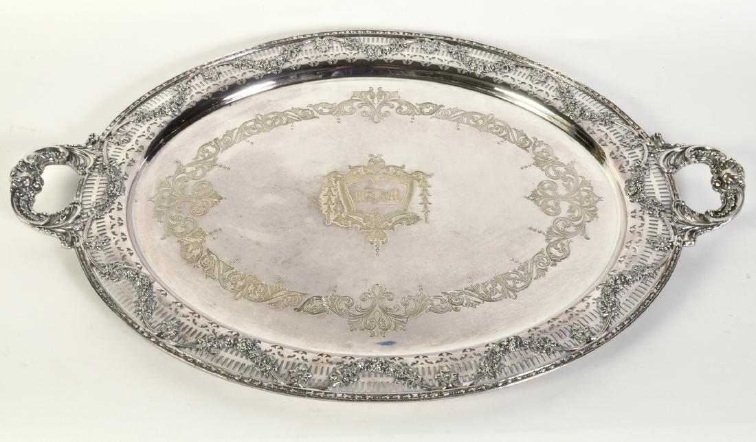 Silverplate Oval Gallery Tray (1 of 5)
