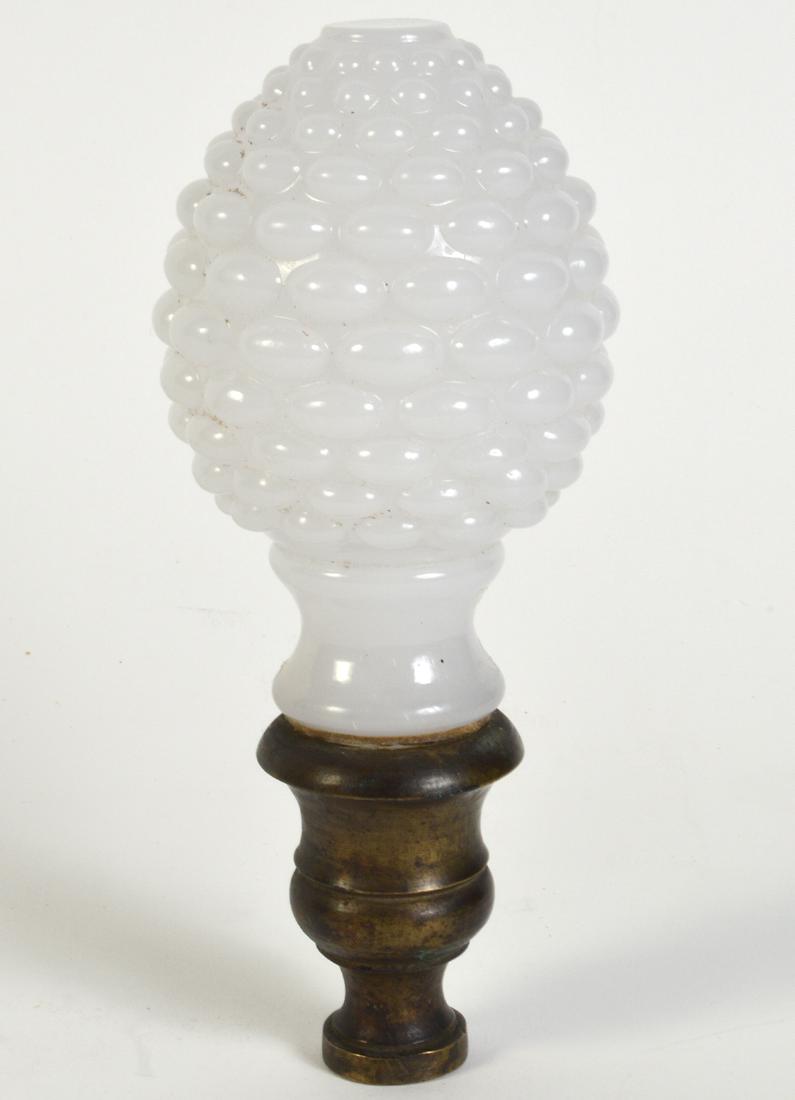 Antique White Opaline Boule Newel Post (1 of 5)