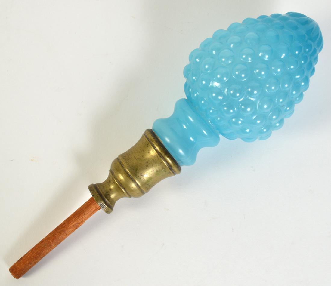 Antique Blue Opaline Boule Newel Post (1 of 3)