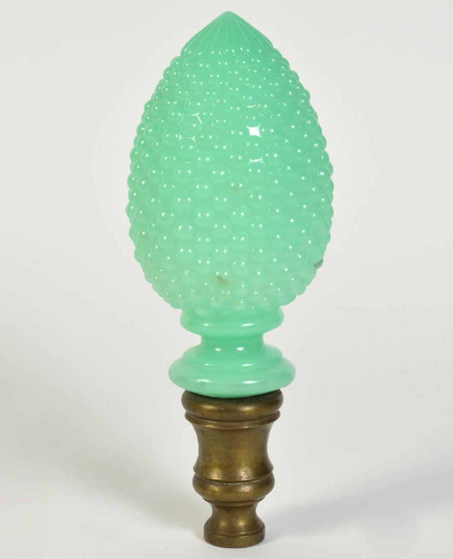 Antique Green Opaline Boule Newel Post (1 of 4)
