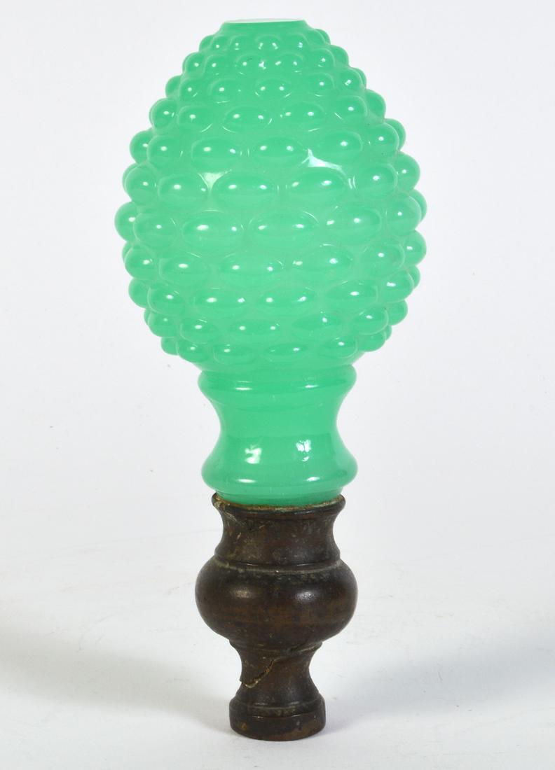 Antique Green Opaline Boule Escalier Newel Post (1 of 5)