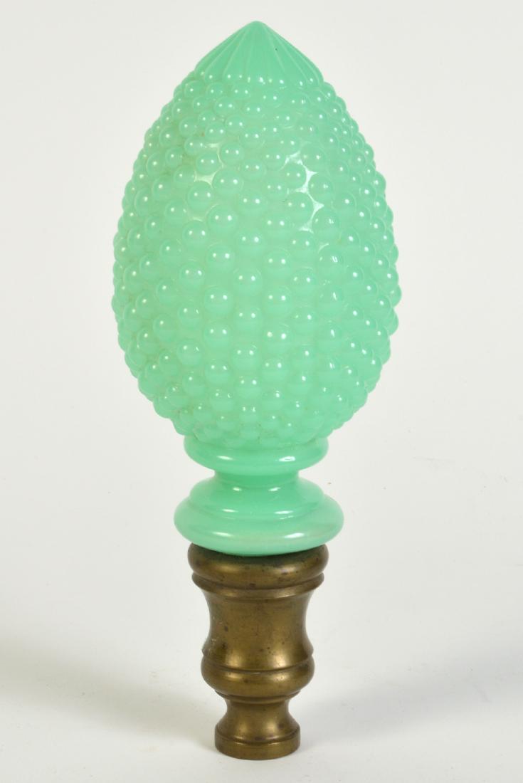 Antique Green Opaline Boule Escalier Newel Post (1 of 4)