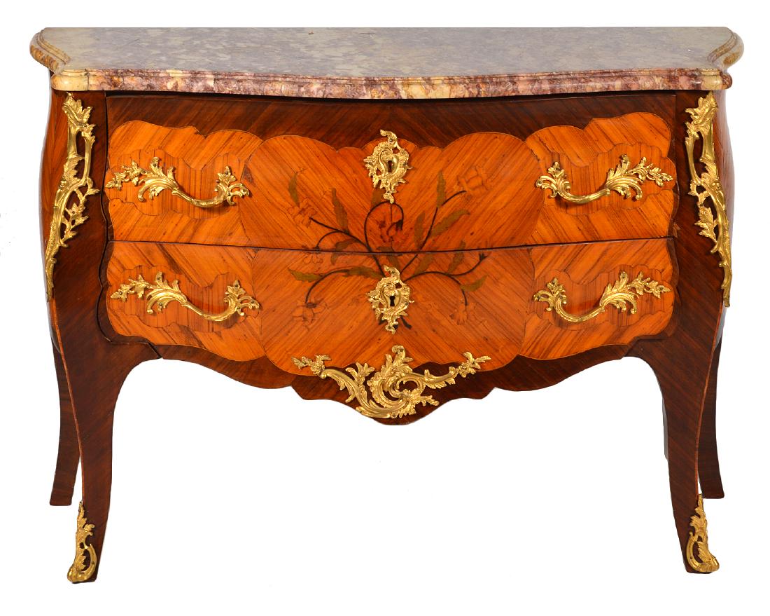 French Marble Top Commode Late 18th/19th C. (1 of 12)