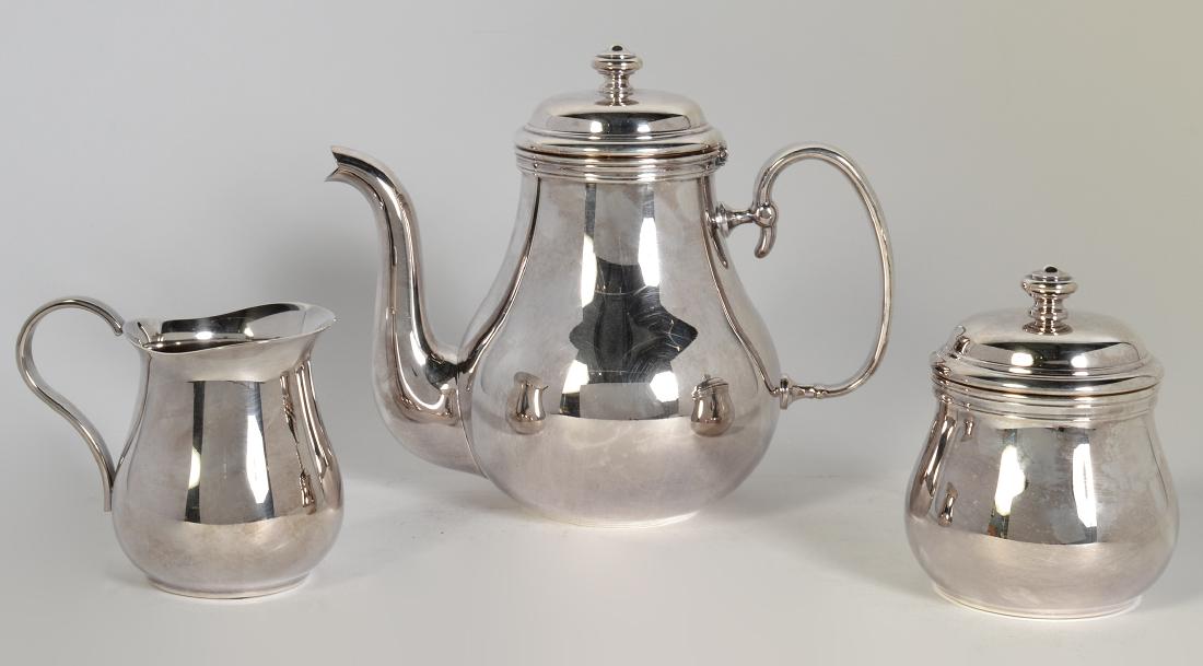 Christofle 'Albi' 3 Pc. Silverplate Tea Set (1 of 3)