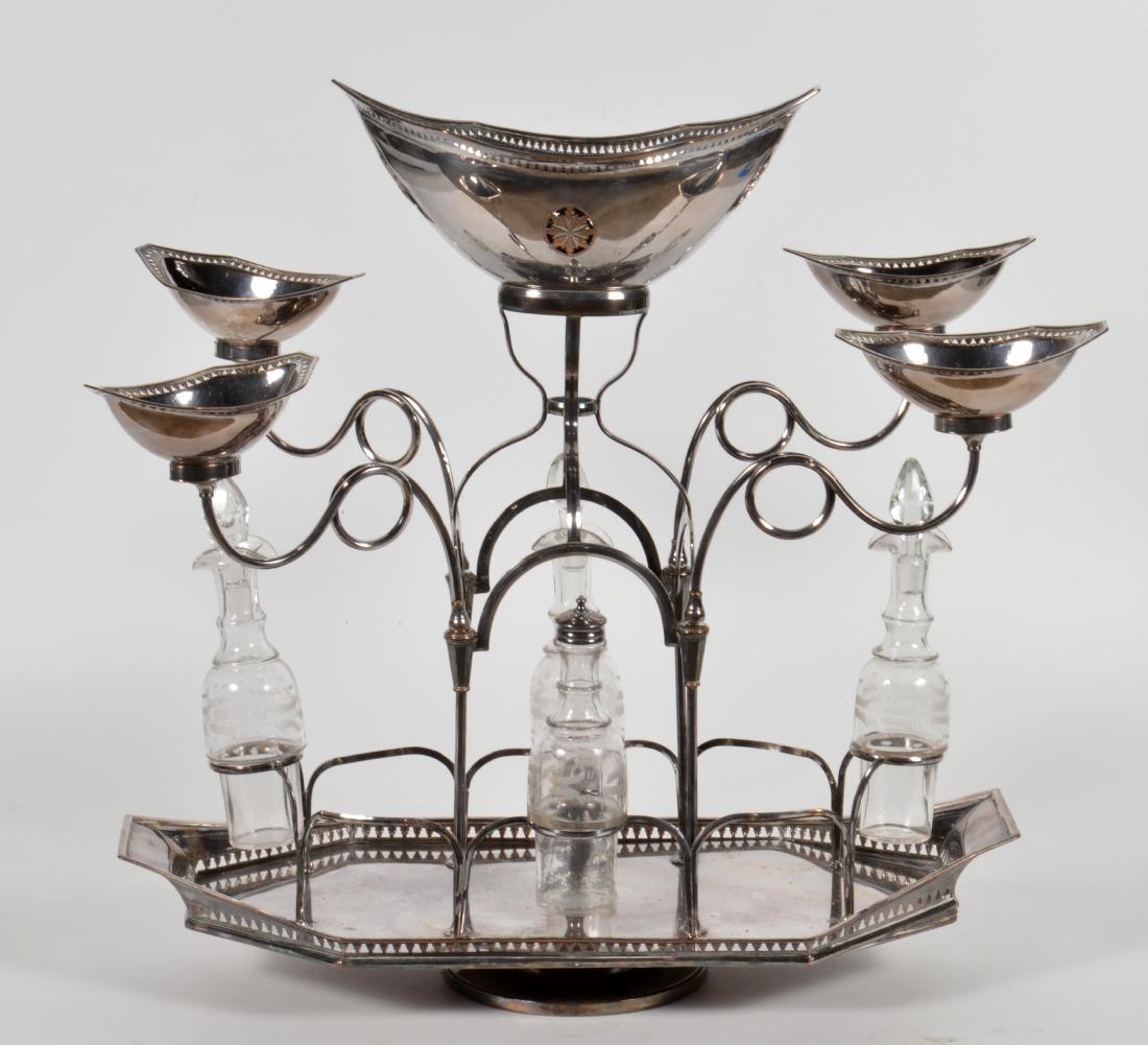 George III Late 18th C. Sheffield Plated Epergne (1 of 14)