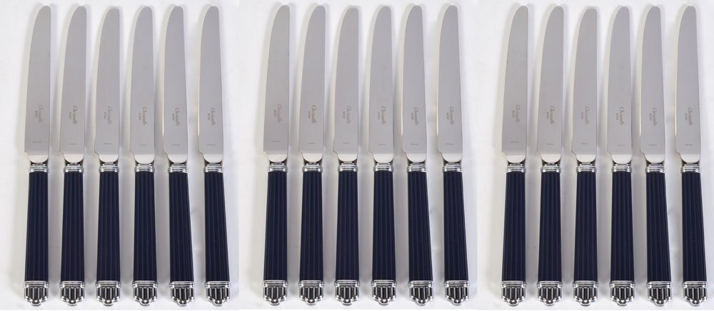 18 Christofle Paris Aria Bleu Dinner Knives (1 of 5)