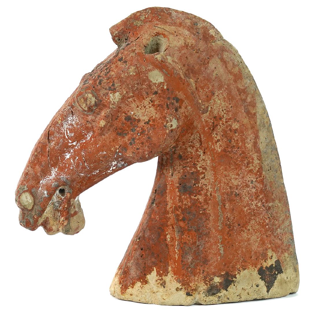 Chinese Tang Dynasty Terra-Cotta Horse Head (1 of 7)