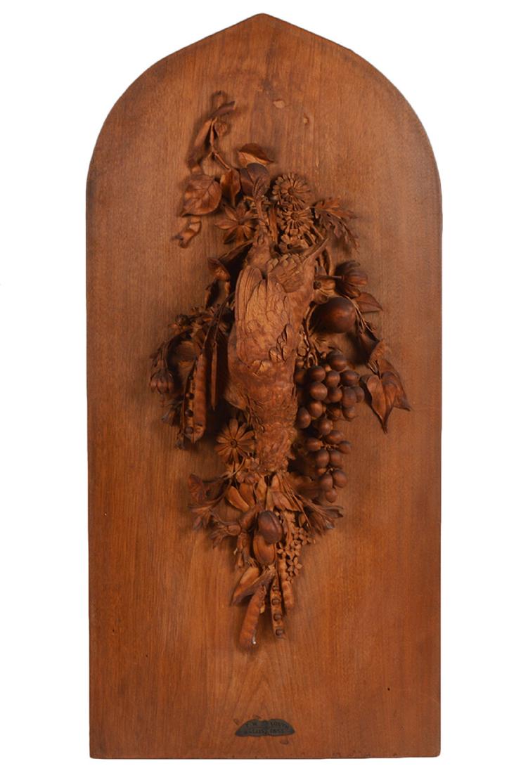 Thomas Wilkinson Wallis Carved Fruitwood Plaque (1 of 20)