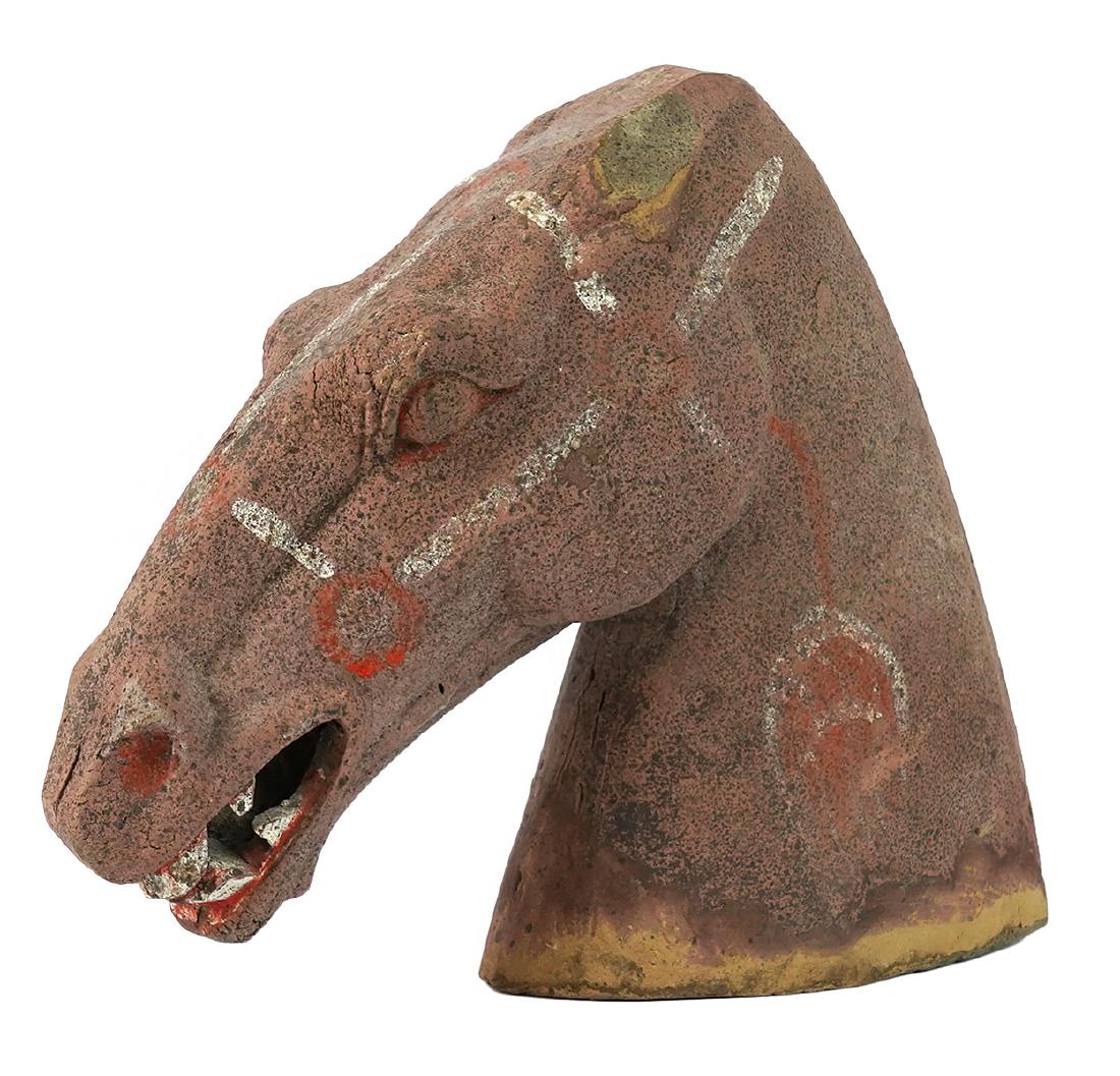Chinese Tang Dynasty Terra-Cotta Horse Head (1 of 6)