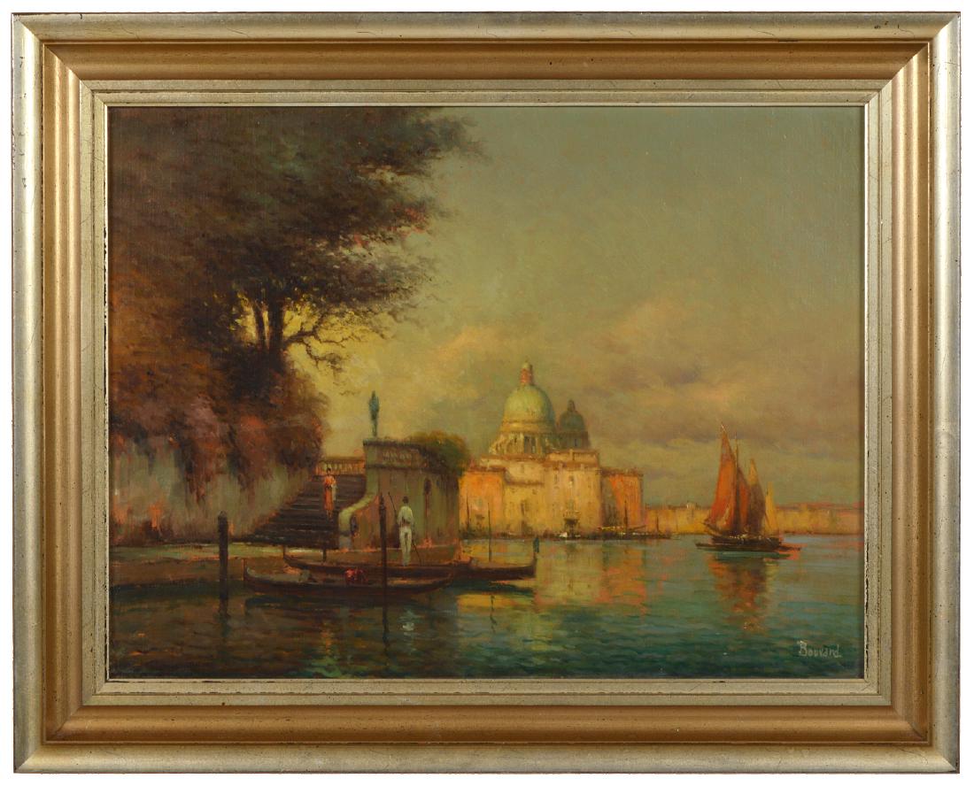 Joseph Antoine Bouvard Painting of Venice O/C (1 of 8)