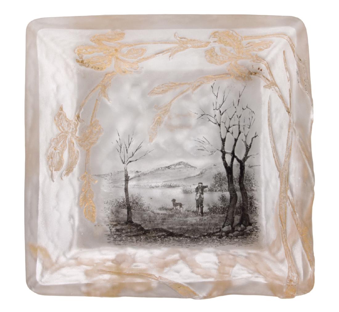 Daum Nancy Signed Cameo Art Glass Dish (1 of 6)