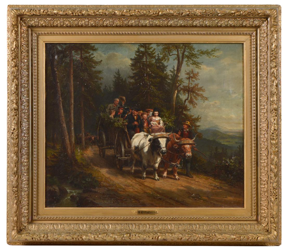 Johann Hermann Kretzschmer 'A Family Outing' O/C (1 of 11)