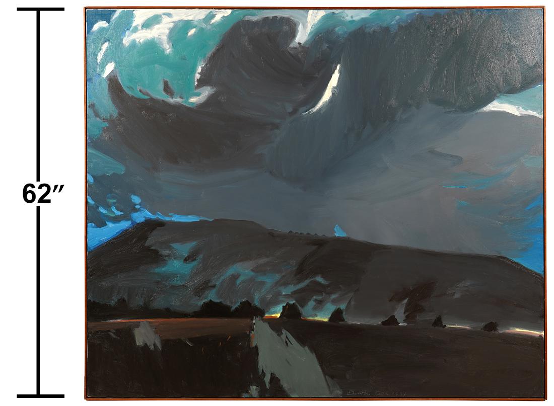 Large Eric Aho 'Snow Cloud' Oil on Canvas Painting (1 of 10)