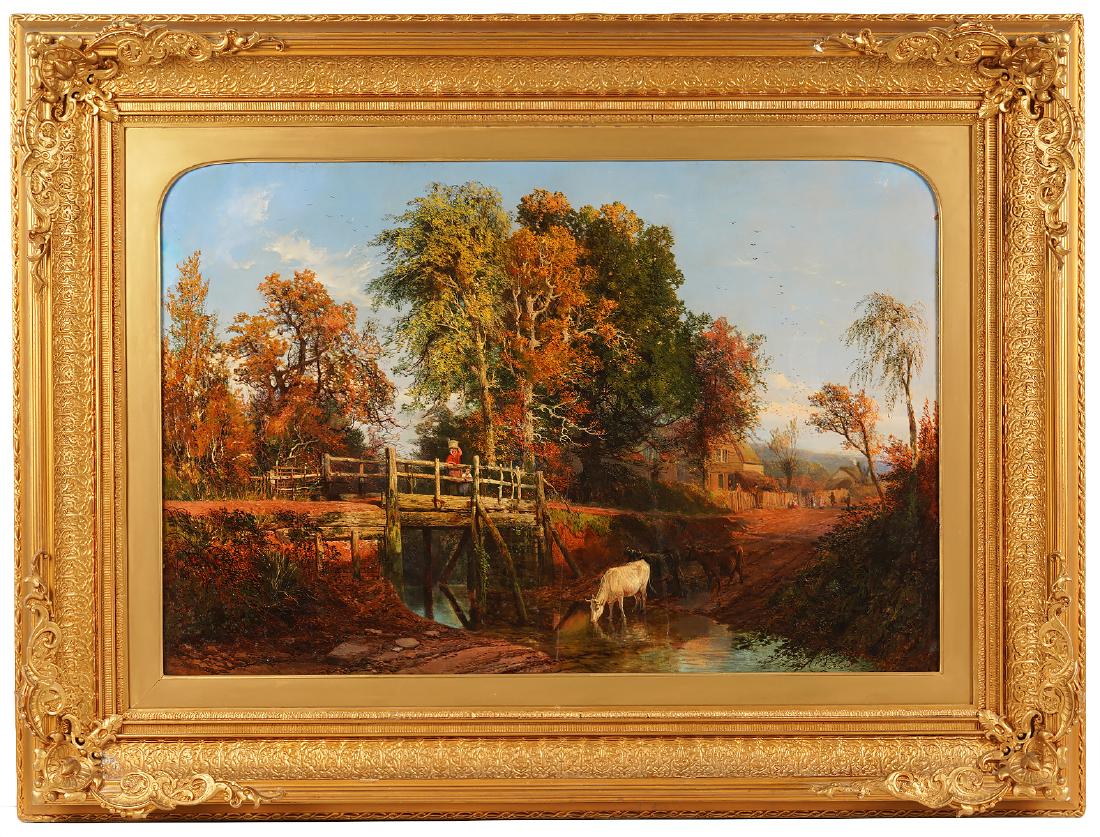 William E. Bates Large Landscape Oil Painting (1 of 14)