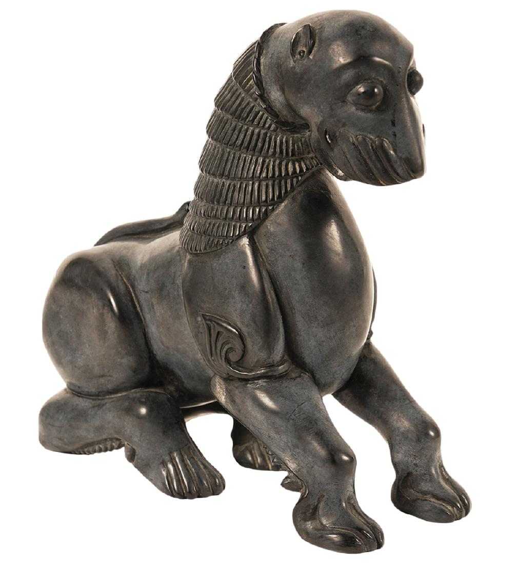 Chinese Carved Stone Guardian Lion Statue (1 of 6)