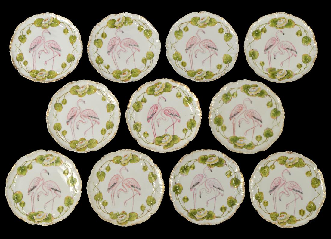 11 German Schierholz Porcelain Flamingo Plates (1 of 6)