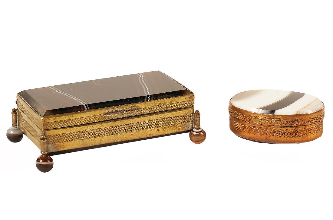 Two Bronze Mounted Agate Boxes (1 of 8)