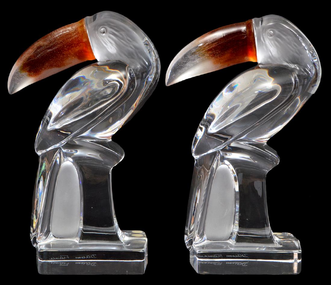 Pr. Daum Frosted & Clear Toucan Figures (1 of 6)