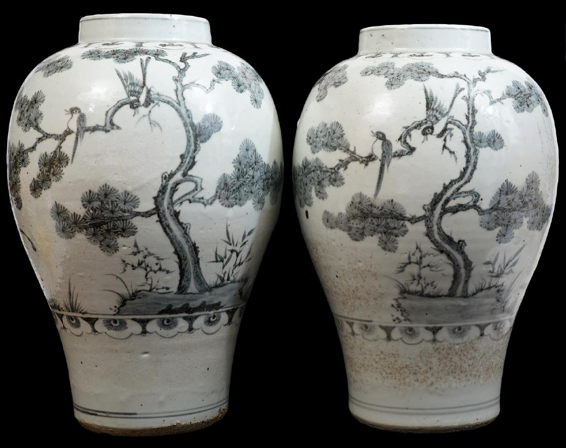 Pr. Large Ceramic Korean Vases (1 of 18)