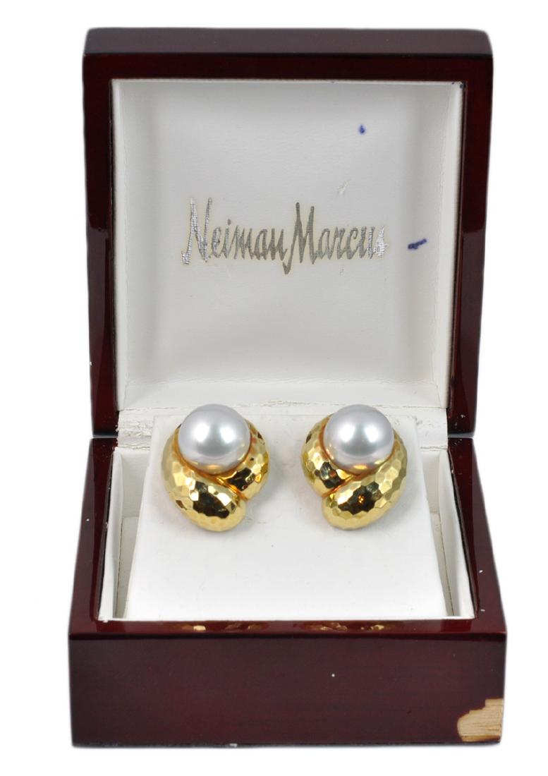 Henry Dunay Yellow Gold & Pearl Earrings (1 of 4)