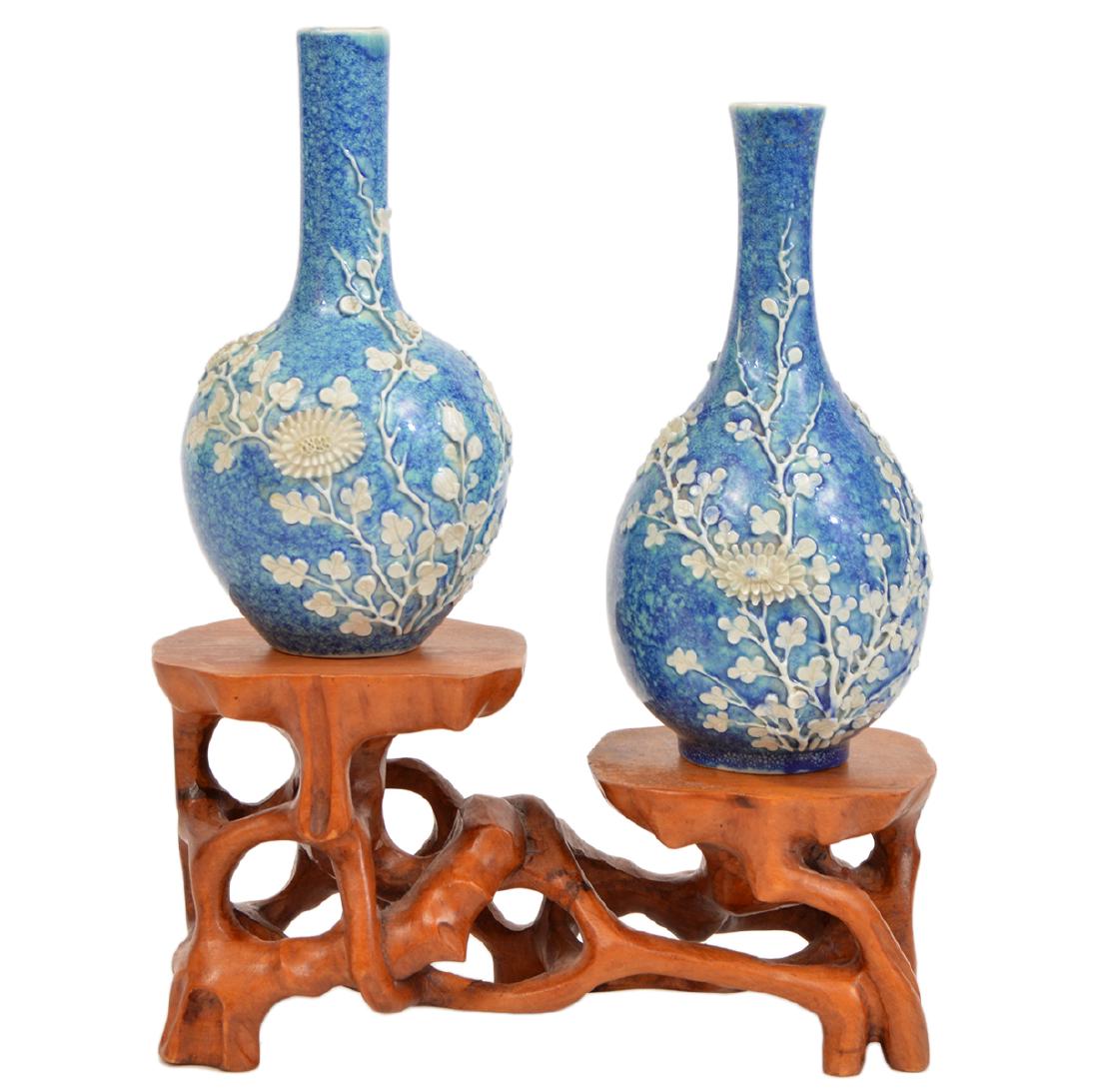 Two Chinese Robin's Egg Blue Miniature Vases (1 of 14)