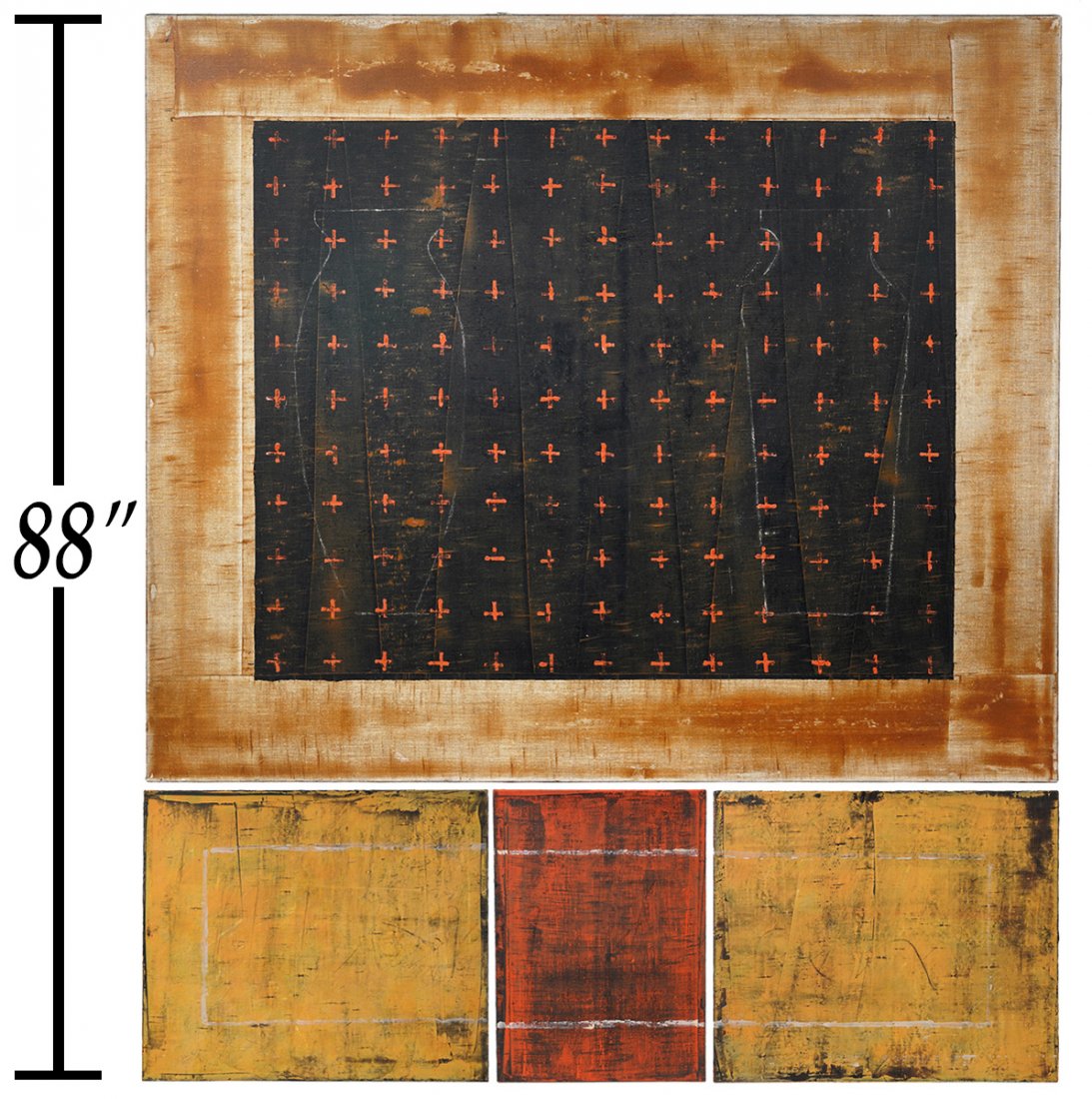 LARGE Kjell Nupen Quadriptych Paintings O/C (1 of 20)