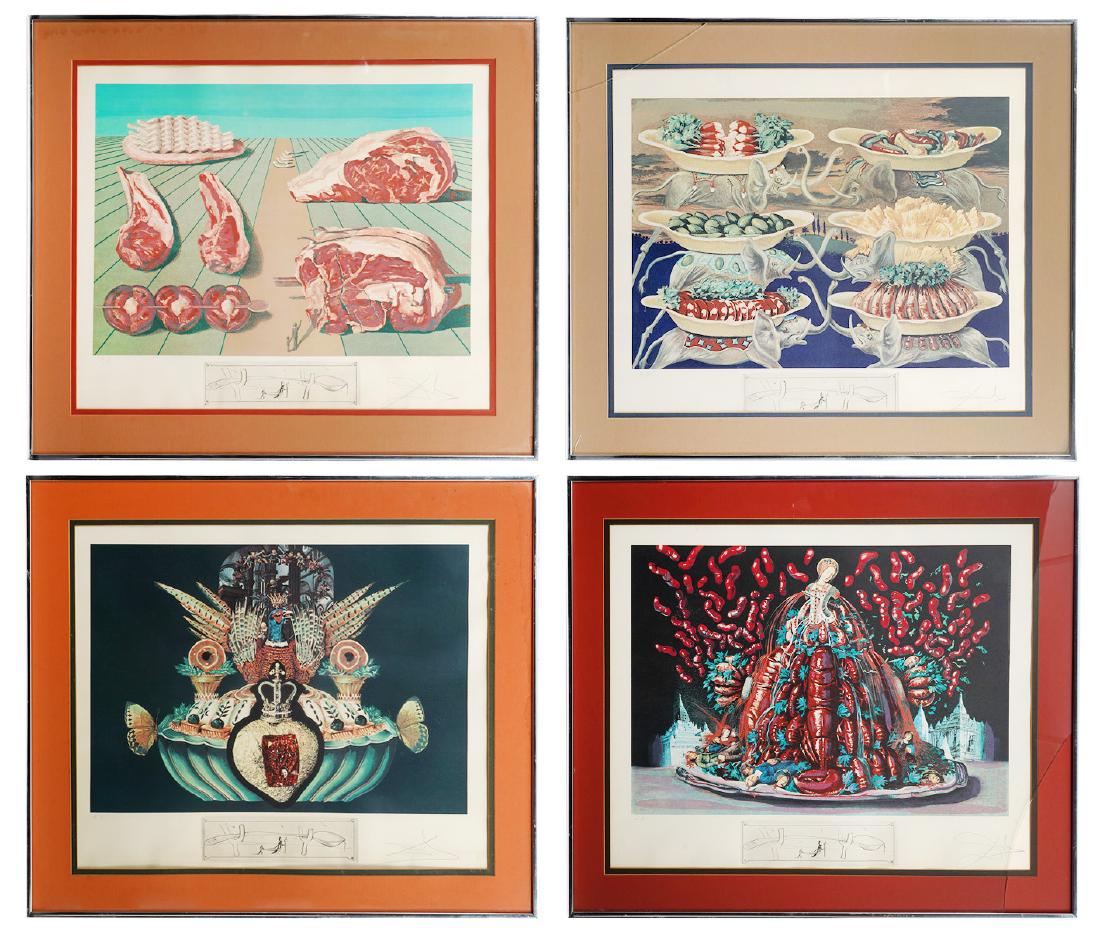 4 Dali Lithos from Series 'Les Diners de Gala' (1 of 16)