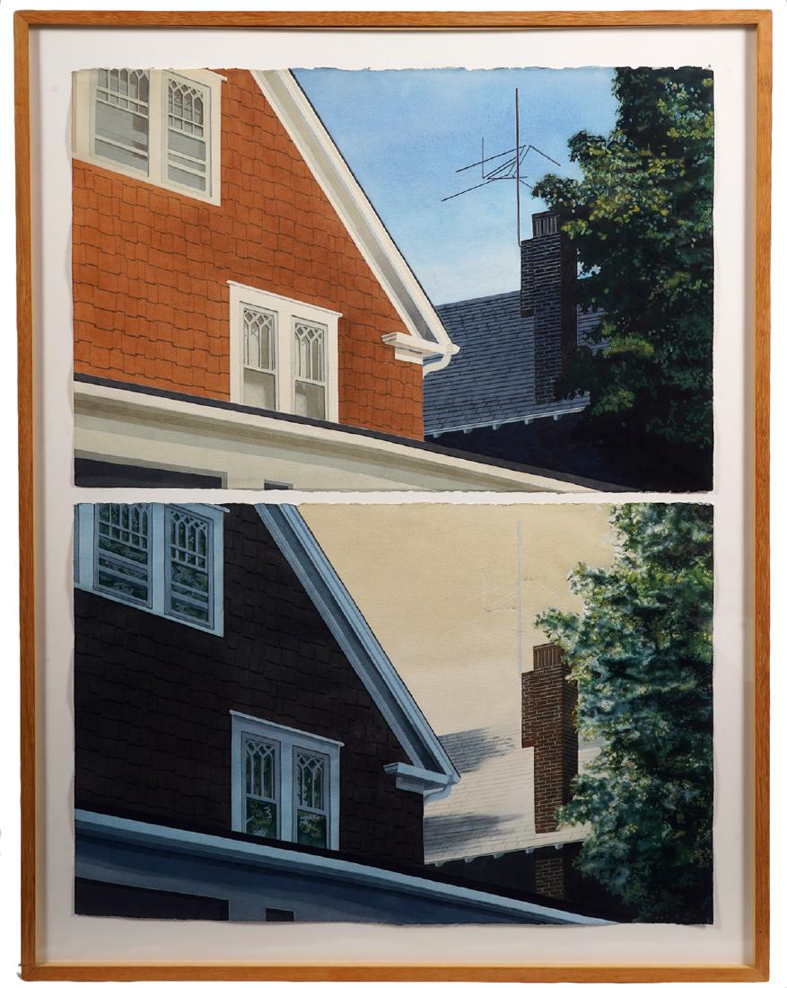 Leigh Behnke 'Rooftops' W/C Paintings (1 of 10)