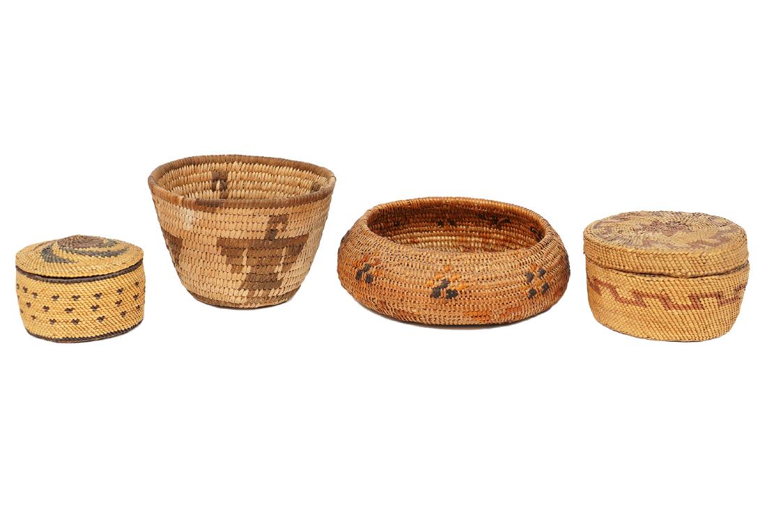 Makah, Pima & Mission Indian Woven Baskets (1 of 8)