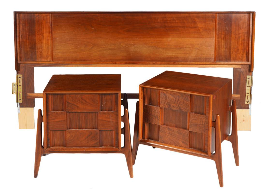 Attrb Edmond Spence Headboard and 2 Night Stands (1 of 17)