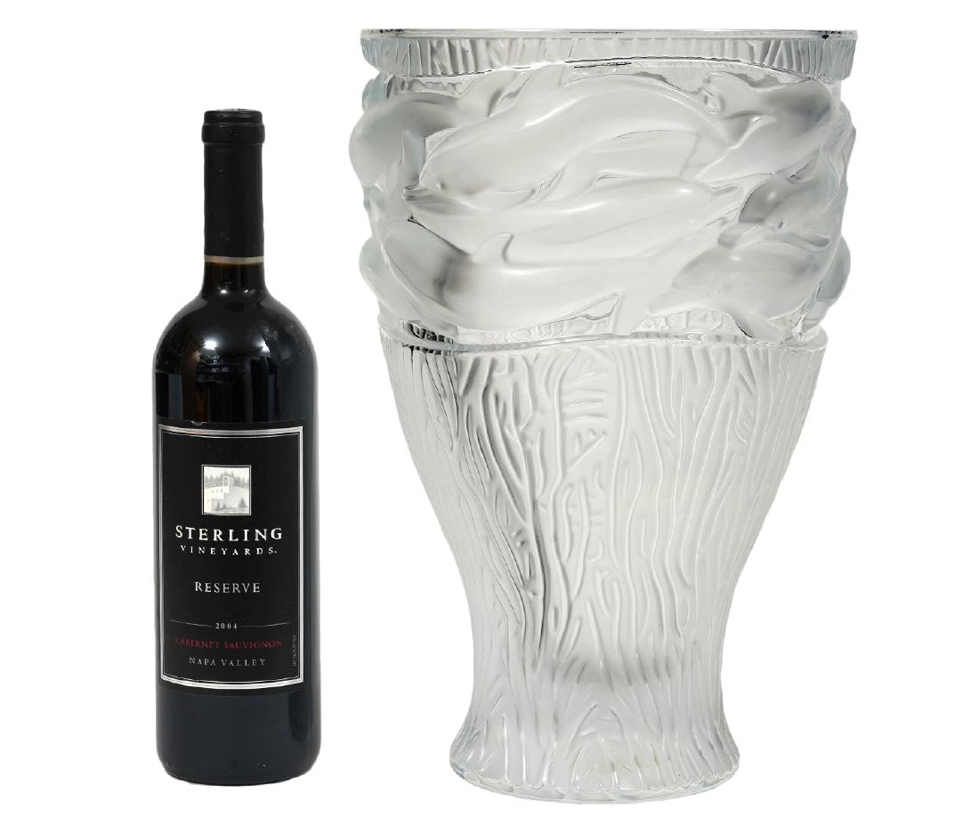 Lalique 'Oceania' Large Dolphin Vase (1 of 10)